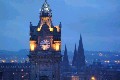 Edinburgh Picture: Clock and Skyline at Night (c) FreeFoto.com