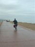 The Col enjoying a leisurely pedal along the sea front in Hythe with distant Slipstreamers in pursuit..